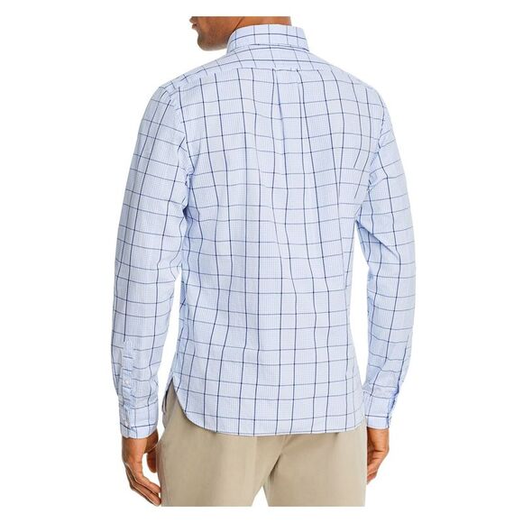 The Mens store Mens Blue Long Sleeve Classic Fit Button Down Casual Shirt L - Picture 2 of 2